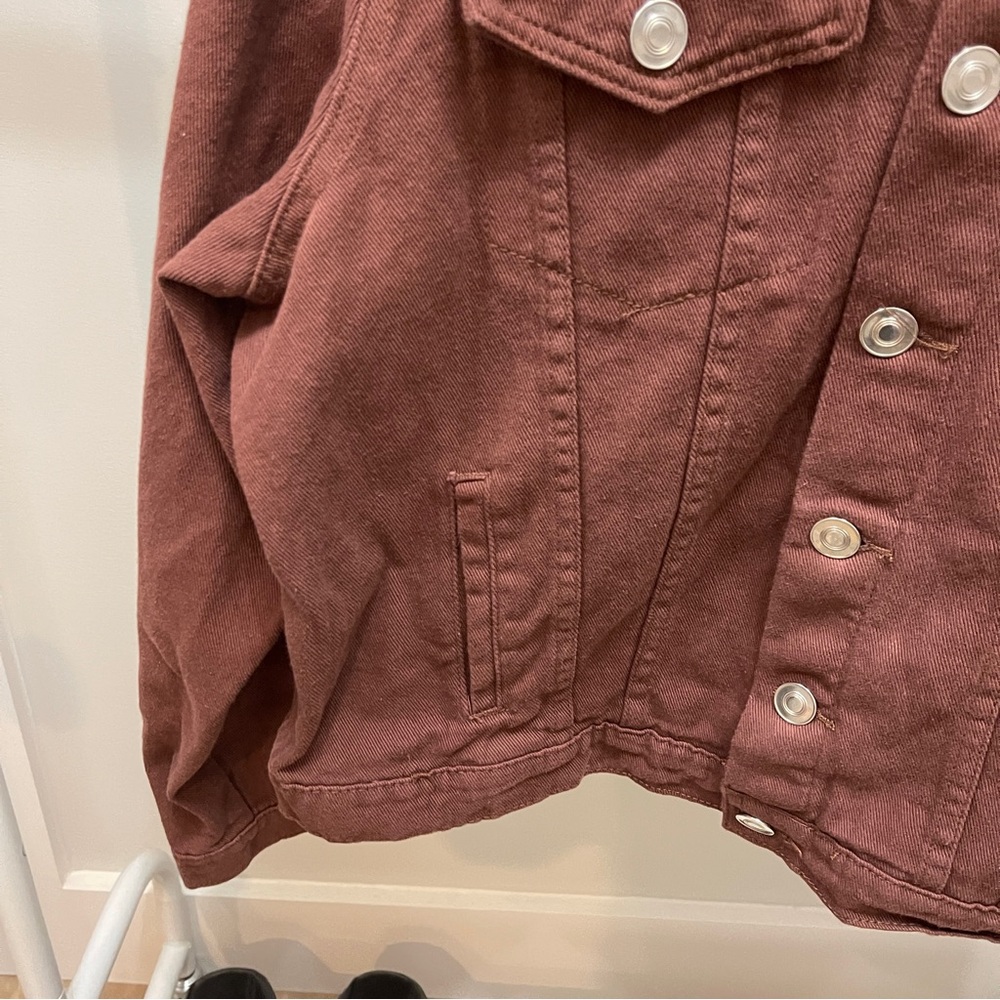 Rue+ Women's Brown denim Jacket size 1X NEW - Picture 3 of 5